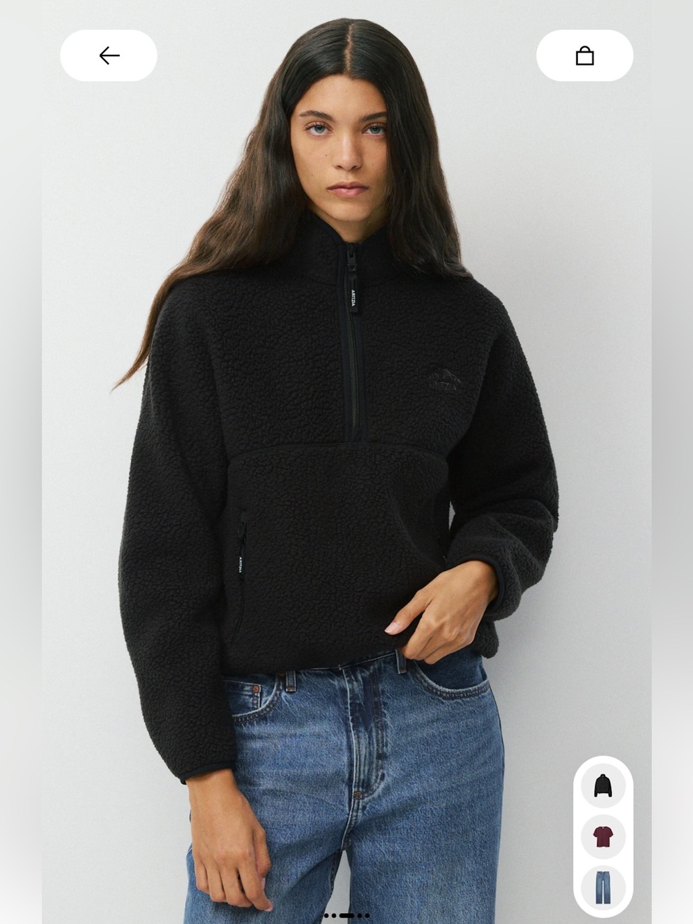 Aritzia Polartec Thermal Pro 1/2 Zip High Hip Fleece